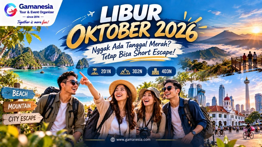 Libur Oktober 2026: Tidak Ada Tanggal Merah? Ini 10 Ide Short Escape Tanpa Cuti Panjang